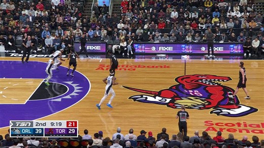 Scottie Barnes gets the steal and takes it in for a dunk