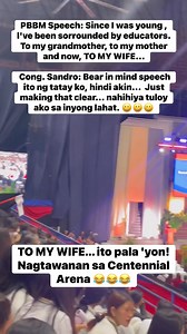 6.1K views · 132 reactions | "TO MY WIFE" Cong. Sandro  Nagtawanan sa Arena.  #fyp #CongSandroMarcos #CongFAM #highlights #fblifestyle | Mary Anne Menor Ansagay | Facebook
