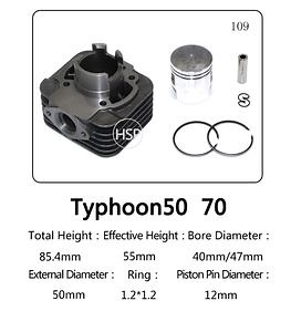[Hot Item] Scooter Engine Parts Motorcycle Cylinder Block Kit for PIAGGIO TYPHOON50 TYPHOON70
