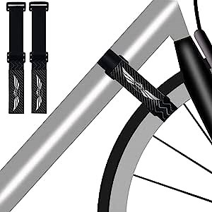 NICEDACK Bike Wheel Straps for Rack, Bilateral Adjustable Bicycle Rack Strap, MTB Wheel Stabilizer Straps Keep The Bicycle Wheel from Swing Collision, Lengthen 28.7″ 2 Pack.