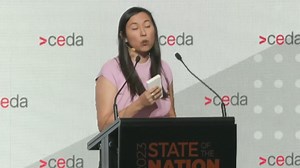 "We're reimagining carbon dioxide from a harmful waste into a new building block," Sophia Hamblin Wang @MCiCarbon speaks on the circular economy at State of the Nation in our discussion examining Australian innovation #SON2023 | CEDA (Committee for Economic Development of Australia) | Facebook