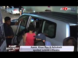 Aamir, Kiran &Ashutosh spotted outside a theatre