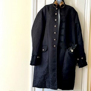 Steam Punk Costume Accessories Adult 3 XL Long Jacket Black Pirate Coat Gothic