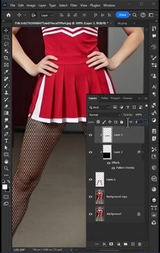 Photoshop Tutorial | Add Net Style Leggings on Nude Legs | Easy Editing #shorts