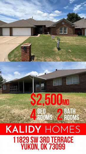Beautifully remodeled home in Yukon! $2,500/month. 4 beds, 2 baths,...