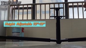 Double Paddleboard/Surfboard Ceiling Storage Rack, Adjustable Overhead Garage Hanger with Fix Straps for Snowboard, Kayak, or Ladder, Holds 200 lbs, Black