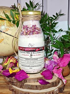 Luxurious Rose & Milk Bath Soak - 250ml Spa Ritual for Soft, Silky Skin - Plants a Tree - Etsy UK