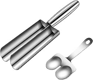 Meatball Scoop Ball Maker Tool, 304 Stainless Steel Metal (2 tubes)
