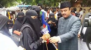 A “MAHA DHARNA” was organised by Bahujan Left Front (BLF) at Collector Hyderabad regarding failed promise of the Telangana govt in delivering Two Bedroom Houses as promised to the poor. Shri Narsiah (Ex MLA) Majid Ullah khan President MBT & Convenor BLF. | Amjed Ullah Khan