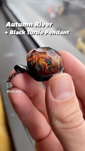 13K views · 131 reactions | Autumn River Pendant — Today we’re highlighting one of our favourite pairings, the Autumn River shell with the Black Turtle Pendant. While this design is not yet “in season”, it is among our most popular single shells. Since the release of the Black Turtle, we rarely see it purchased with a different colour of base. | Secret Wood | Facebook