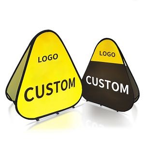 [Hot Item] Triangle Pop up a-Frame Banners Custom Pop out Outdoor Advertising Sign