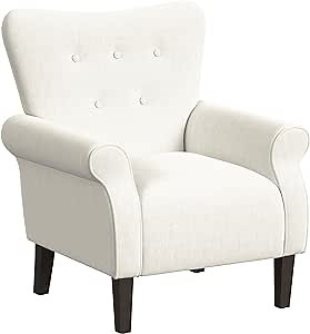 Homepop Home Decor | Upholstered Rolled Arm Accent Chair