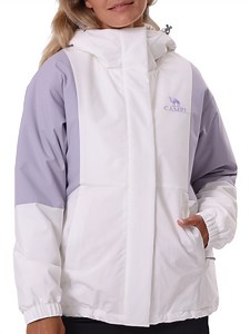CAMEL Womens Outerwear Coats Winter Warm Cotton Jacket Fashion Parkas Casual Colorblock Jackets White Purple - Walmart.com