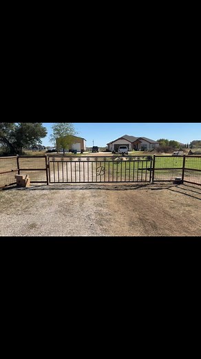 1.6K views | Quick little 200’ in Stockdale, TX we finished up today. 1348-6 high tensile net wire, 14g, 2 pt. barbed wire strand on top for a repeat client. Matched the other 2 sides of fencing we did a couple months ago, 30’ recessed pipe entrance with 3 rails, cattle panel, custom made decorative tubing gate and operator install. Shout out to Rob for always throwing down some of the slickest welds on our pipe fences! On to the next! | Blackjack Ag & Ranch Services LLC | Facebook