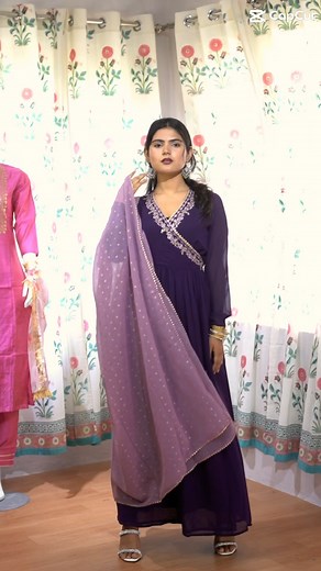 1.5K views · 115 reactions | Price Rs. 5990 Discounted Price Rs.4800 Wine Georgette Solid Kurta with Dupatta Kurta Fabric: Georgette, Dupatta Fabric: Georgette (100% Polyester) Style:-Kurta Length: 55(inch), Bottom Length: (inch) | Pattern: Solid | Occasion: Festive | Type: Angrakha | Sleeve Type: Full Sleeve Regular Sleeves | Color: Wine Packet contains: 1 Kurta, 1 Dupatta | Tulip Collection | Facebook