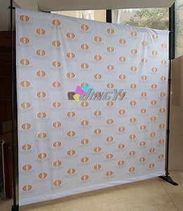 [Hot Item] 8′ X 8′ Cheap Repeat Logo Adjustable Backdrop Banner Display