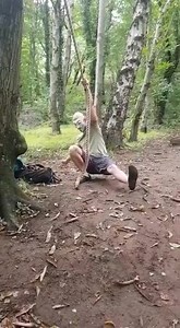 Some rope training exercises from today, so much all over strength, mobility work and fun to be had with a rope and you get to be in the forest! I like my training to be fun, healthy and not something I dread. Movement is what im after, to feel alive and agile in this vessel. No exterior man-made crap in this world matches when you feel good in your own skin. Happiness is an inside job! Me and wee Betty will be out for the count in no time. Wise monkeys is what we are😎 Good night guys. Peace an