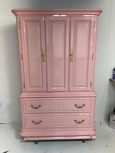 High Gloss Laquered~ Pink Ethan Allen Armoire - Etsy Canada