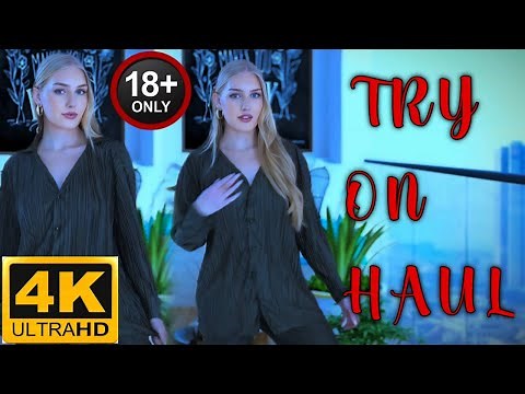 [4K] TRANSPARENT FISHNET DRESS TRY ON HAUL | LINGERIE SEE THROUGH CLOSE UP | NO BRA MIRROR VIEW
