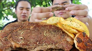 77K views · 2.4K reactions | OUTDOOR COOKING | ANGUS PREMIUM BEEF STEAK | WITH OTHER BROTHER | Kabrader VLOGS | Facebook