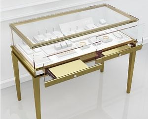 [Hot Item] High-Grade Diamond Display Counter Glass Island Showcase