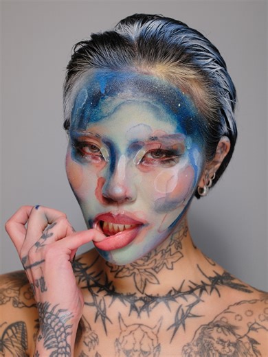 Mei Pang on Instagram: "My “this is her” photo. You have no idea how many times I’ve tried to do a watercolour look with makeup over the years. But I think I finally managed to do it!"