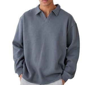 Custom Long Sleeve Rugby Polo Shirts Men Vintage Cotton Knitted Polo Shirt Logo Embroidered High Quality