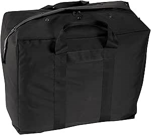 Rothco Enhanced Aviator Kit Bag - Heavy-Duty Outdoor Gear Carry Bag for Additional Storage, Black
