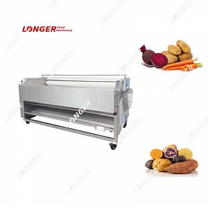 [Hot Item] Vegetable Brush Washer Sweet Potato Cleaning Machine Potato Washing Machine Ginger Cassava Peeling Machine