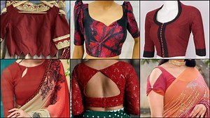 Maroon Colour New Blouse Design Patterns/Maroon Color Blouse Neck Designs/New Model Blouse Designs | Beautiful Trends
