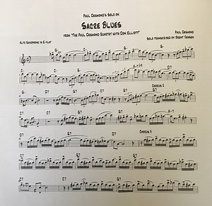 Some Paul Desmond Transcriptions