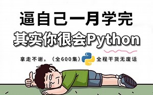 【B站强推】2025最细最全Python教程！允许白嫖，拿走不谢，全程干货无废话！逼自己一个月学完，从0基础Python小白到编程大佬只要这套就够了！