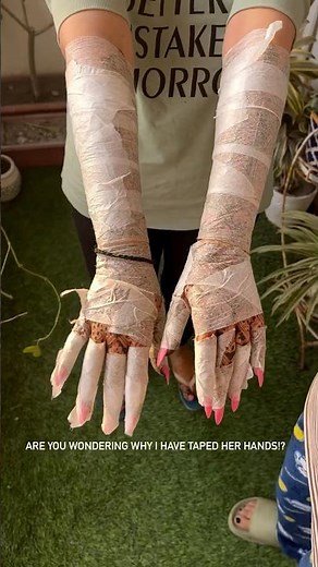 How to use Henna Tape?? | Mefix Tape | Dark Mehndi Stains | Mehendi Designs | Aesthetic Henna Design
