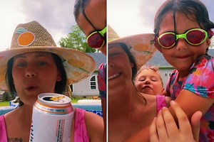 Teen Mom Jenelle accused of 'slurring her words' as she drinks alcohol in pool