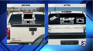 Texas Woman with 'F--k Trump' Sticker Adds Local Sheriff's Name to Truck Display After Her Arrest