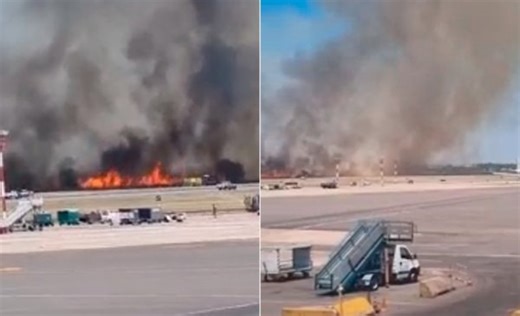 Por un incendio en las afueras del aeropuerto de Ezeiza, se demoran algunos vuelos