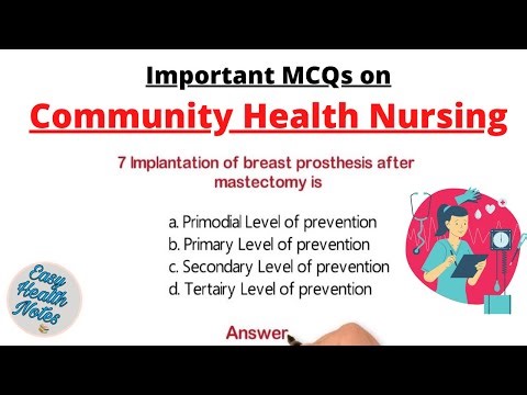 Community Health Nursing।। Important MCQs with answers