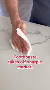 Get rid of sharpie marker with toothpaste | Colleen F Show