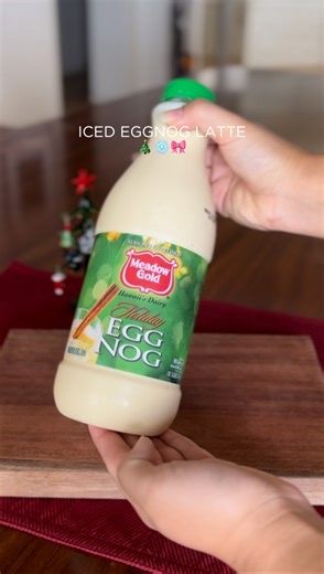 7.5K views · 89 reactions | Happy National Eggnog Day! 拏 Any brew-tiful day starts with coffee, but if you’re looking for a holiday twist - give this simple Iced Eggnog Latte a try! ☕ JUST 5 INGREDIENTS:  Meadow Gold Holiday Eggnog  a dash of milk (of choice)  1-2 shots of espresso  cinnamon or nutmeg  cup of ice Combine all ingredients to enjoy this sweet, creamy goodness that will fuel your holidays! | KTA Super Stores | Facebook