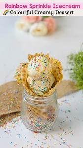 🌈Rainbow sprinkle Icecream🌈 - Kids Favourite Ice-cream made with natural flavours We all love Icecream & my ice cream is made from scratch with no chemical colours & artificial flavours. Made all natural with combination of 4 Ice Creams, using fresh fruits, nuts this 🌈 colourful ice cream straight out of a dreamy wonderland. Fusion desserts by Priya💕 Follow Priya Taparia @flavourfulfoodz for more delicious recipes Rainbow sprinkle Icecream - Kids Favourite Ice-cream base : Chilled Heavy Crea