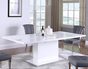 Milan Kris Wooden Dining Table, White