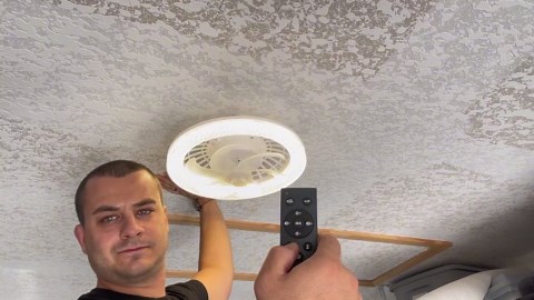 Socket Ceiling Fan Light Bedroom:13 Inch Small Ceiling Fans with Lights and Remote 3 Color Screw in Fan Dimmable LED Ceiling Fan Socket Replacement for Light Bulb Kitchen Living Room Garage