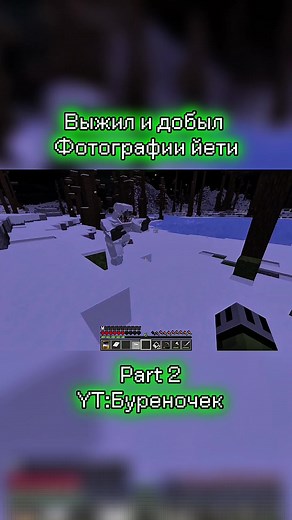 Survived and Got Photos of the Yeti in Minecraft Hardcore