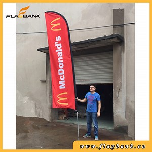 [Hot Item] Custom Aluminium Teardrop Feather Flag Manufacture