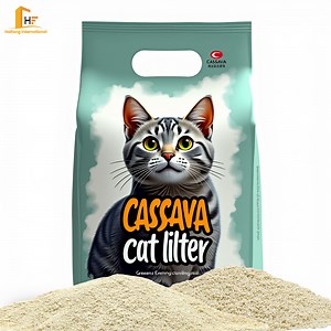 [Hot Item] Tapioca Cat Litter Manufacturer Wholesale Pure Natural Easy to Clean Biodegradable Non-Sticky Cat Litter for Cat Houses