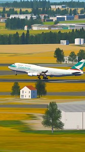 33K views · 975 reactions | Cathay Pacific Boeing B747 Jumbo Jet Aircraft Landing at Frankfurt Airport | PJ Daddy | Facebook