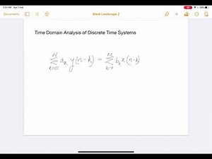 Time domain analysis of discrete time system | Natural response
