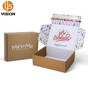 [Hot Item] Affordable Colorful Printed Shipping Gift Boxes Mailer Paper Boxes with Tear Strip Zipper