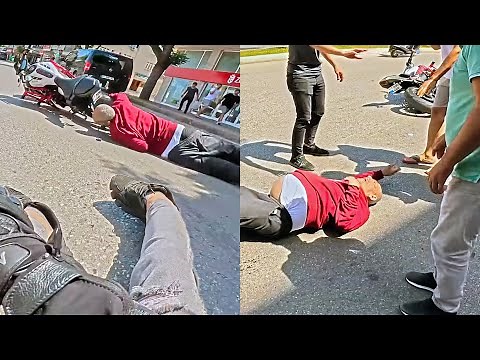 BIKER PANICKED - Best of Motorcycle Moments 2023