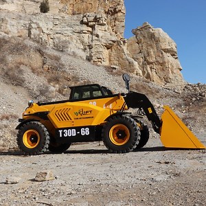 [Hot Item] Euro 5/EPA4 Yanmar/Cummins Engine Welift 3ton 4X4 Telehandler Forklift Truck Loader Four Wheel Steering Telescopic Handler